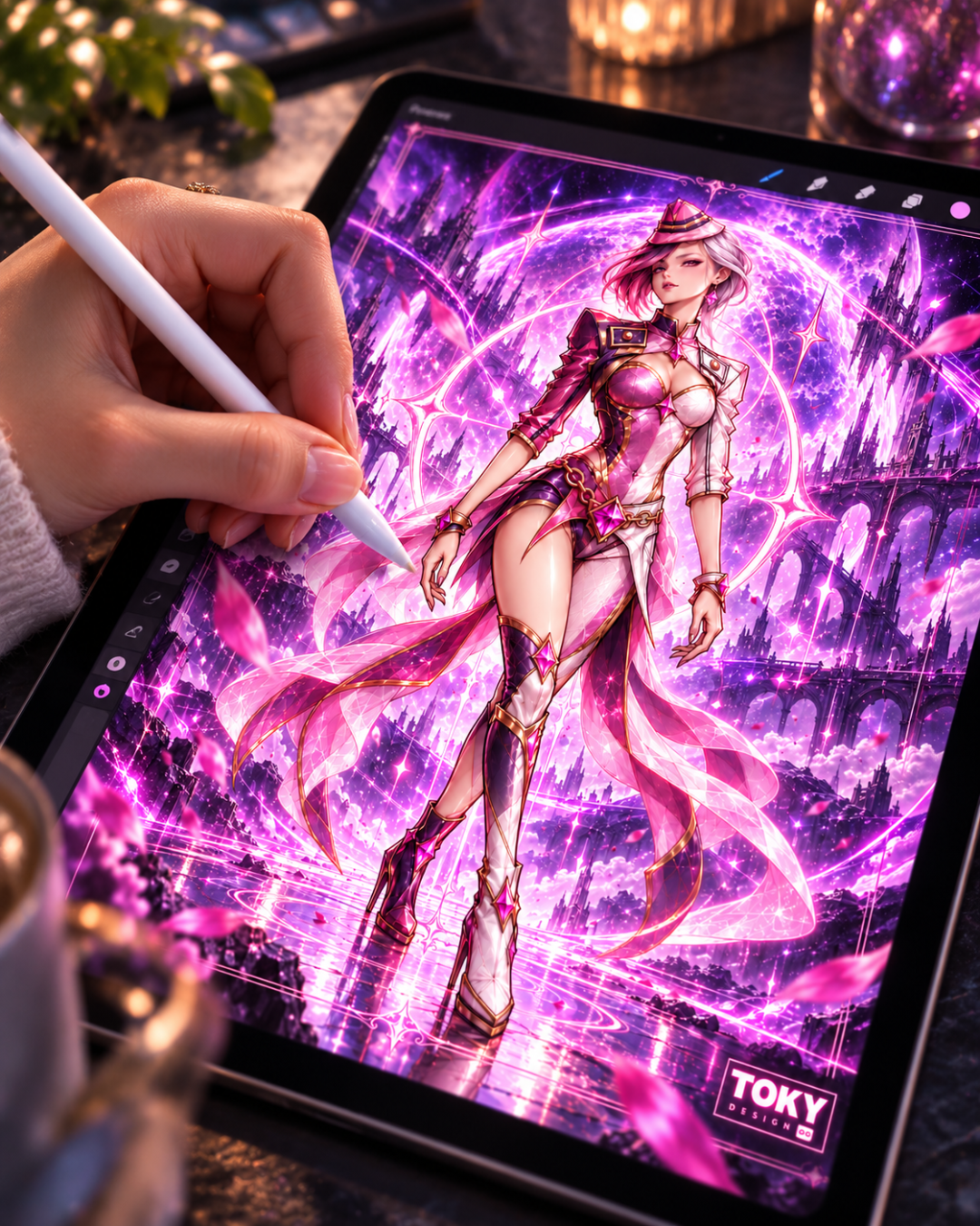 Diseño mágico en la pantalla del iPad