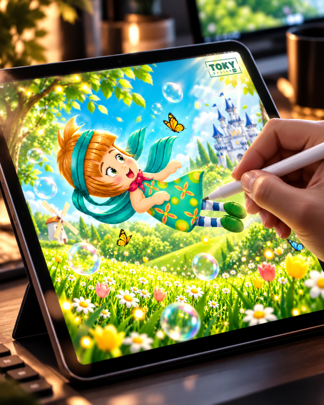 digital creando un cuento fantástico